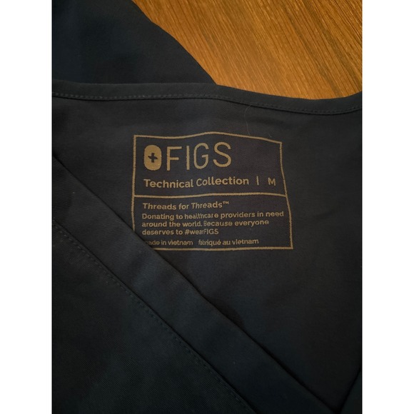 Figs women's scrub top Medium Catarina style dark greenish blue - Picture 3 of 4